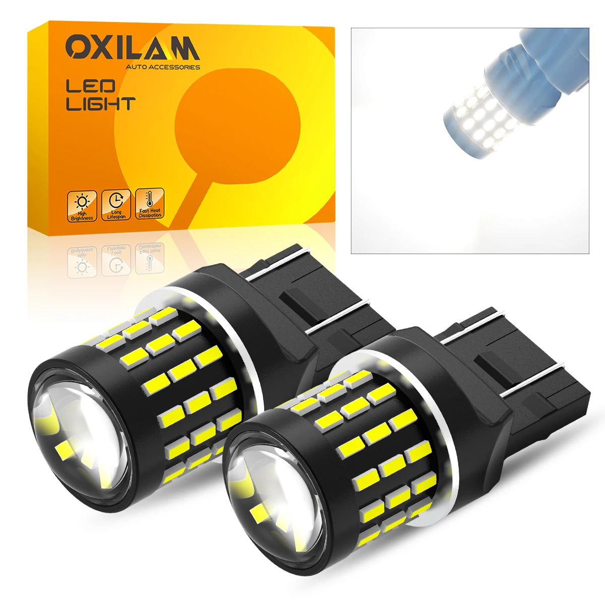 OXILAM 2 шт. Canbus T20 7443 Светодиодные дневные ходовые огни 7440 W21W W21/5W BA15S 1156 1157 Светодиодные резервные фонари заднего хода Супер яркие
OXILAM 2 шт. Canbus T20 7443 Светодиодные дневные ходовые огни 7440 W21W W21/5W BA15S 1156 1157 Светодиодные резервные фонари заднего хода Супер яркие