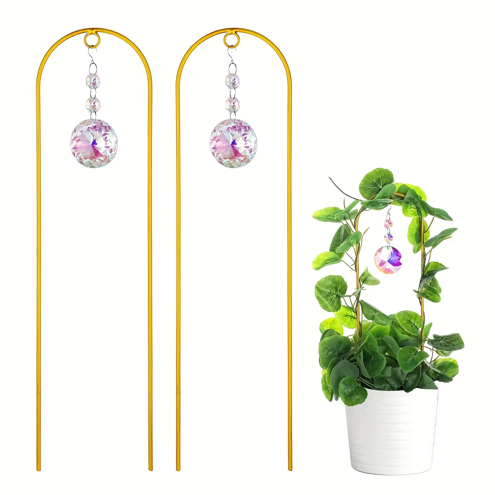 Plant Fence With Crystal Clear Rainbow Solar Absorber And Small Metal Plant Support Stakes Vine Growth Flower Rattan Climbing
Plant Fence With Crystal Clear Rainbow Solar Absorber And Small Metal Plant Support Stakes Vine Growth Flower Rattan Climbing