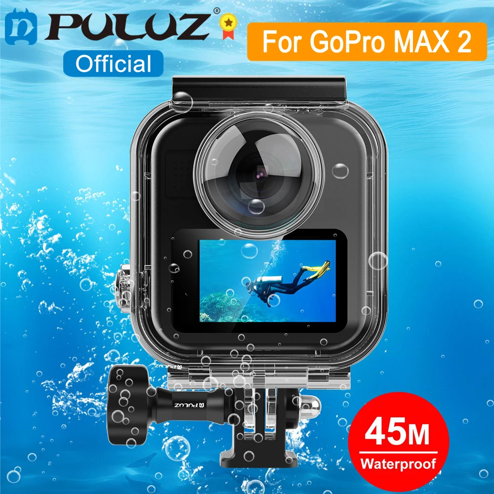 PULUZ Чехол для подводной камеры GoPro MAX2, 45м полностью невидимый водонепроницаемый защитный чехол для GoPro Max 2
PULUZ Чехол для подводной камеры GoPro MAX2, 45м полностью невидимый водонепроницаемый защитный чехол для GoPro Max 2