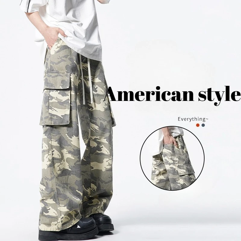 Men Wide Leg Pants Camouflage High Street Three-dimensional Multi Pockets Bottom Tie Dye Cargo Trousers Cargo Pants Men Clothing
Men Wide Leg Pants Camouflage High Street Three-dimensional Multi Pockets Bottom Tie Dye Cargo Trousers Cargo Pants Men Clothing