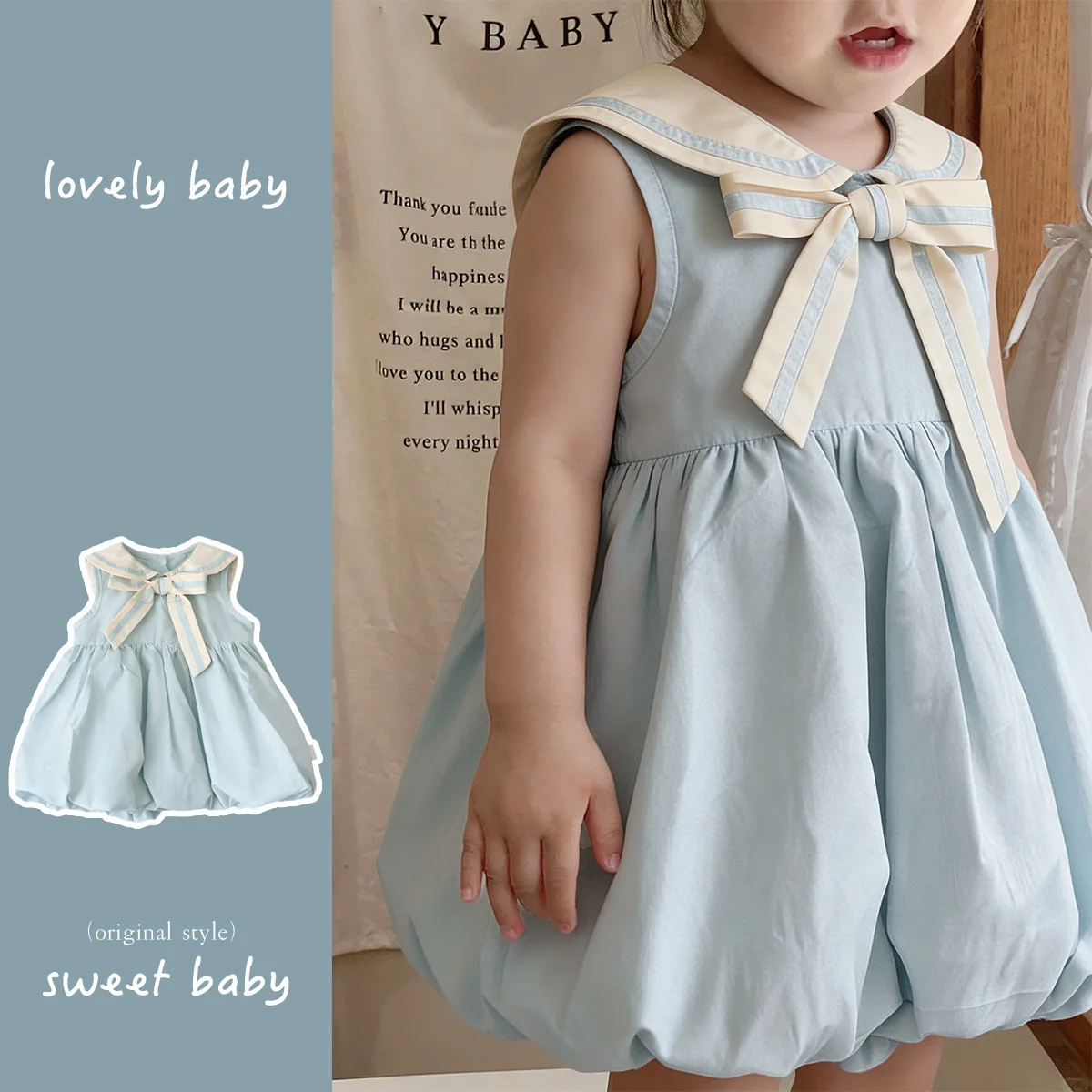 2026 Summer Baby Girl Sailor Collar Cotton Dress Sleeveless Bowknot Balloon Dress Casual Infant Clothes for Newborn
2026 Summer Baby Girl Sailor Collar Cotton Dress Sleeveless Bowknot Balloon Dress Casual Infant Clothes for Newborn