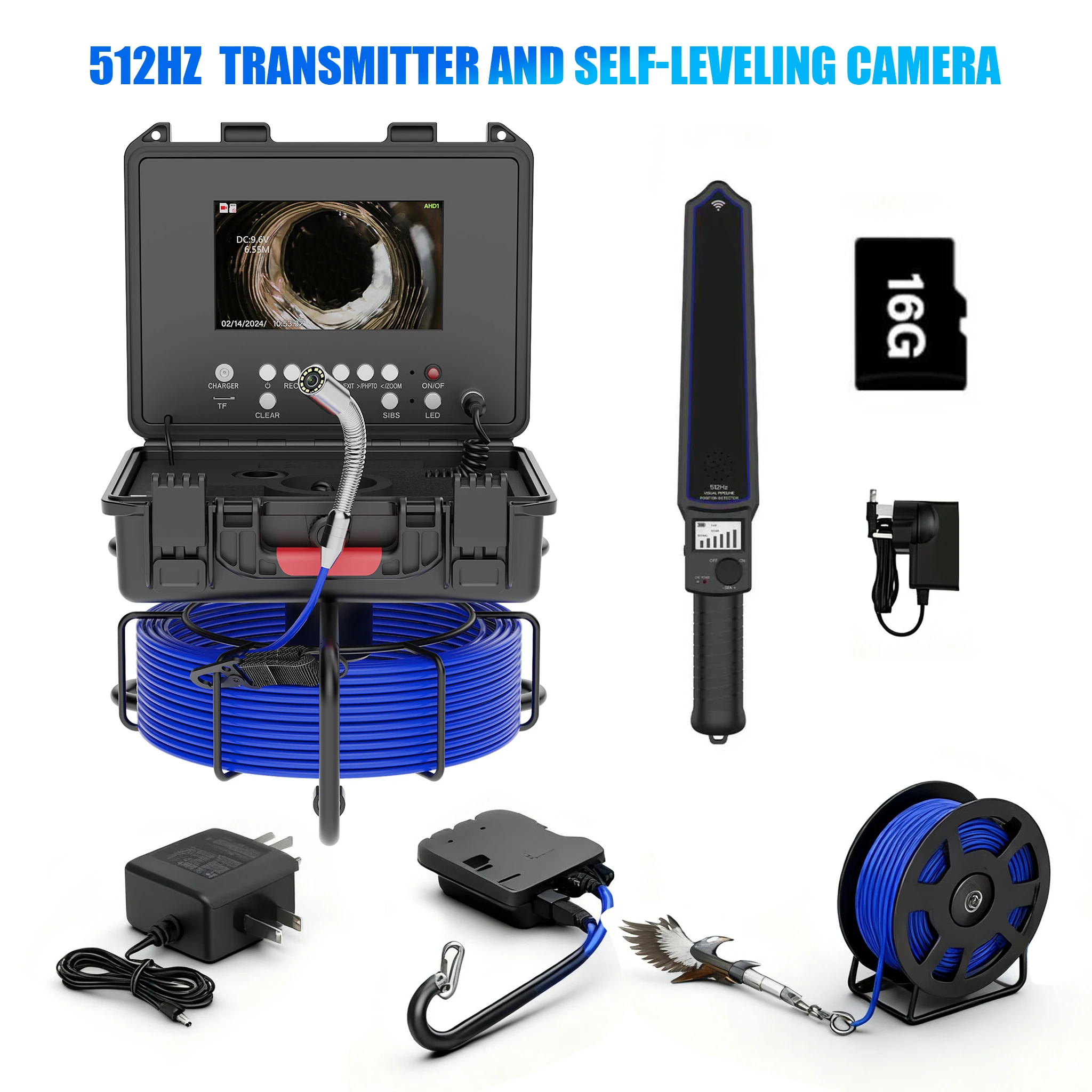 Sewer Pipe Inspection Camera, 5X Zoom DVR Record with 4500mAh Battery IP68 Waterproof Pipe Inspection Endoscope
Sewer Pipe Inspection Camera, 5X Zoom DVR Record with 4500mAh Battery IP68 Waterproof Pipe Inspection Endoscope