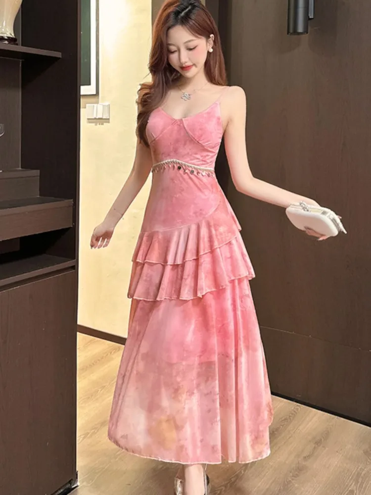 Elegant Sweet Print Womens Dresses Sexy Spaghetti Strap V-Neck Ruffles Princess Birthday Party Midi Dress Summer Beach Vestidos
Elegant Sweet Print Womens Dresses Sexy Spaghetti Strap V-Neck Ruffles Princess Birthday Party Midi Dress Summer Beach Vestidos