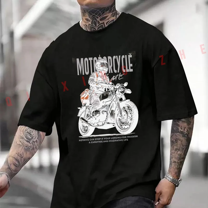 Vintage Motorcycle Retro Biker Men's T-Shirt Moto Casual High Quality Cotton Round Neck Short Sleeved Tops
Vintage Motorcycle Retro Biker Men's T-Shirt Moto Casual High Quality Cotton Round Neck Short Sleeved Tops