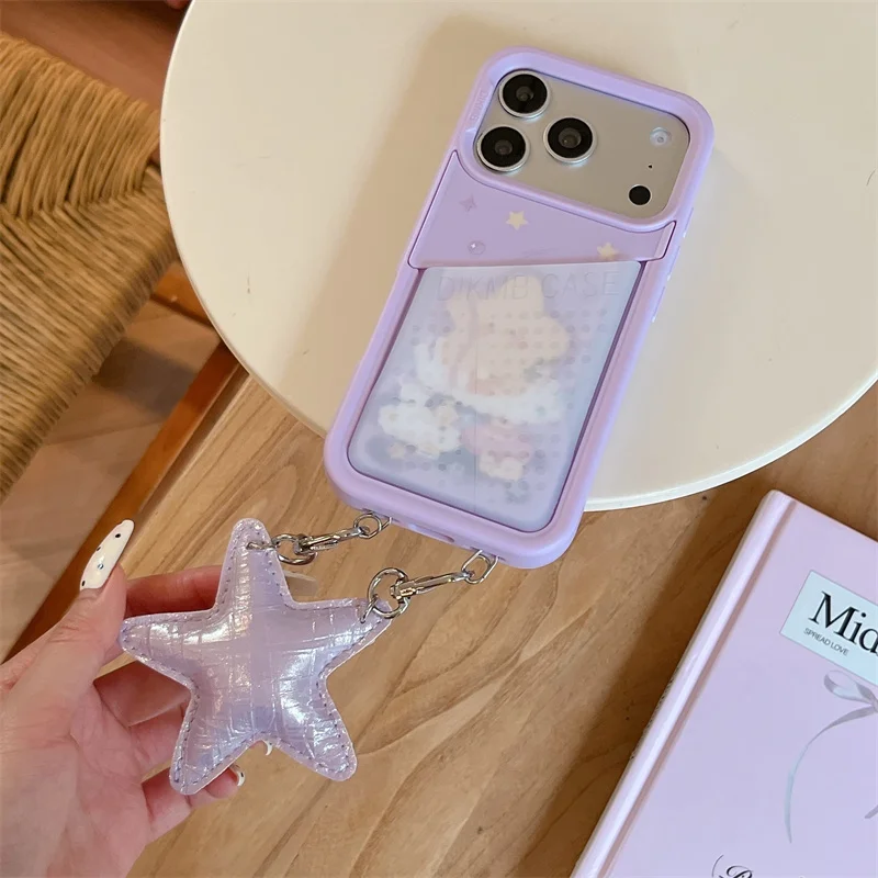 Kawaii Korean Style Pocket Design Phone Case with Purple Star Charm For iPhone 17 16 15 Pro Max Cartoon Shockproof Funda Cases
Kawaii Korean Style Pocket Design Phone Case with Purple Star Charm For iPhone 17 16 15 Pro Max Cartoon Shockproof Funda Cases