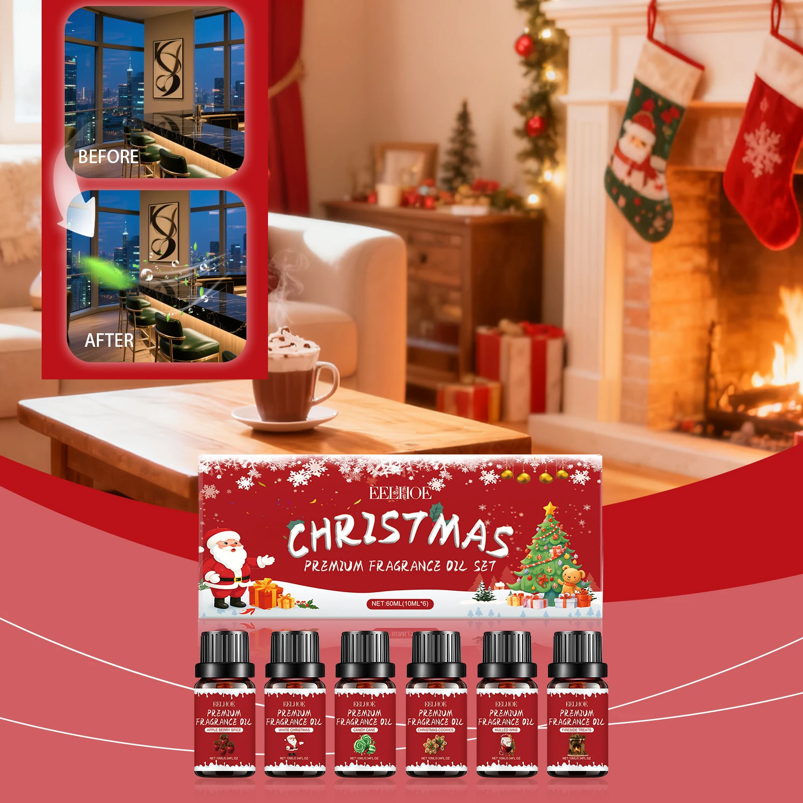 6PCS 1PC/10ML Merry Christmas Essential oils Natural Fragrance Oil Christmas Candle Gifts Box Christmas Crafts
6PCS 1PC/10ML Merry Christmas Essential oils Natural Fragrance Oil Christmas Candle Gifts Box Christmas Crafts