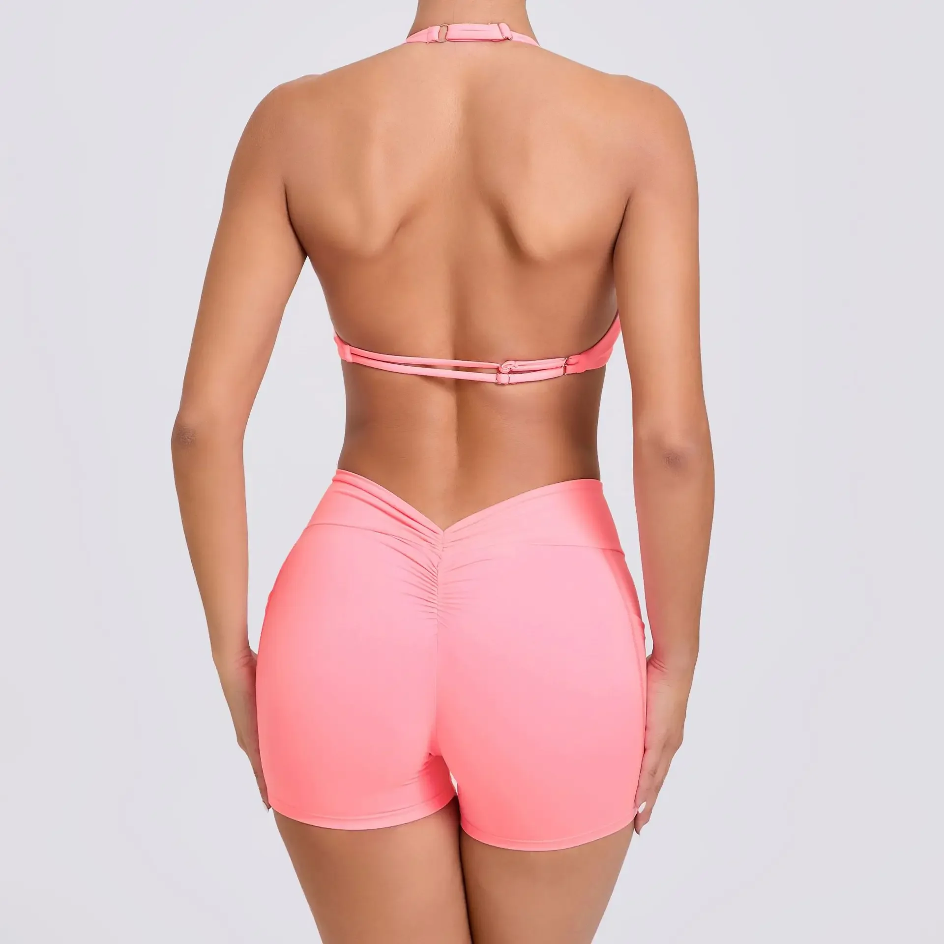 2pcs Yoga Set Adjustable Halter Leg Pocket Gym Sports Bra V Back Shorts Women Workout Wear Fitness Running Leggings Active Wear
2pcs Yoga Set Adjustable Halter Leg Pocket Gym Sports Bra V Back Shorts Women Workout Wear Fitness Running Leggings Active Wear