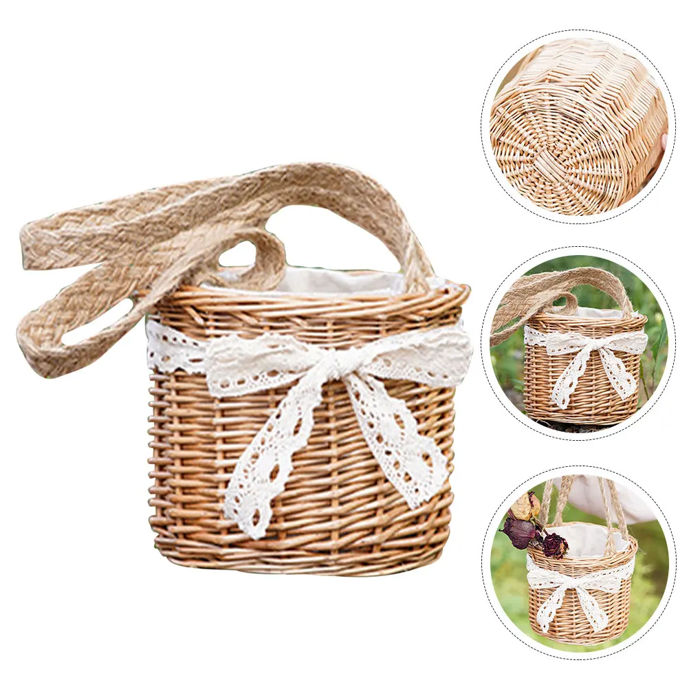 Wedding Decor Storage Basket Flower Girl Handwoven Candy Baskets Unique Design Portable Lightweight Elegant for storage
Wedding Decor Storage Basket Flower Girl Handwoven Candy Baskets Unique Design Portable Lightweight Elegant for storage