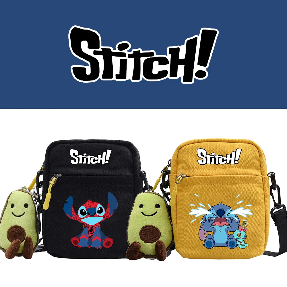 Disney 2025 New Cartoon Stitch Cute Print Pattern Shoulder Bag Color Simple Canvas Messenger Four-color Small Square Bag 
Disney 2025 New Cartoon Stitch Cute Print Pattern Shoulder Bag Color Simple Canvas Messenger Four-color Small Square Bag