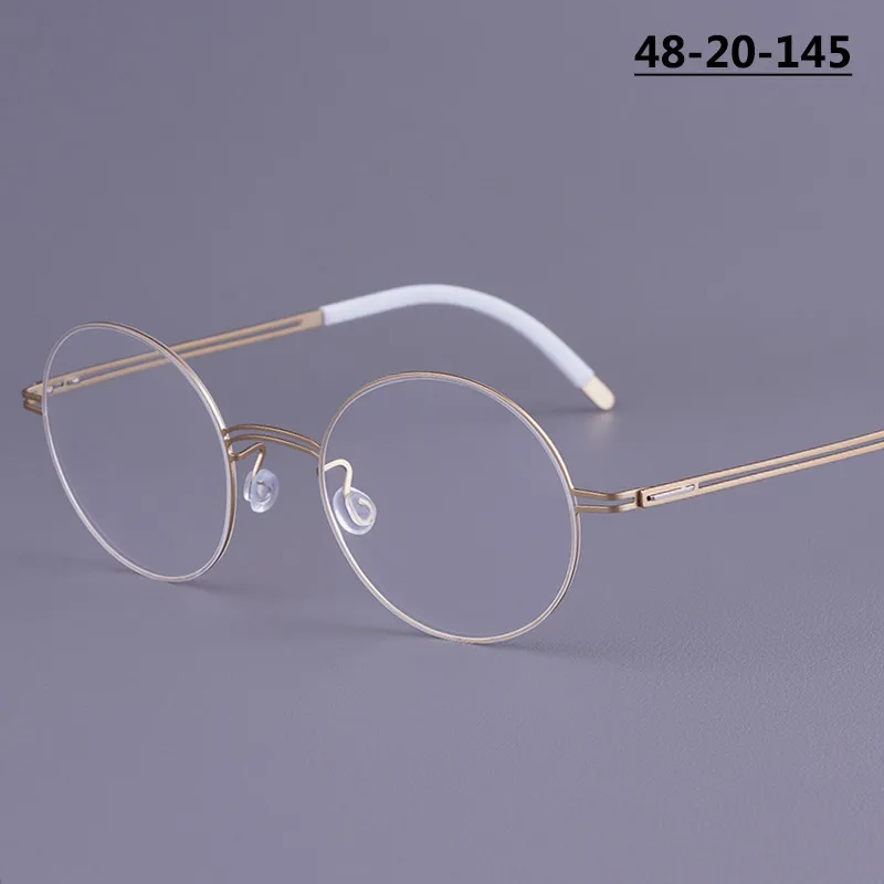 Luxury Round Glasses Frames 48MM Pure Titanium Spectacles Brand Design Men Women Screwless Eyeglasses Thin Rim Circle Eyewears
Luxury Round Glasses Frames 48MM Pure Titanium Spectacles Brand Design Men Women Screwless Eyeglasses Thin Rim Circle Eyewears