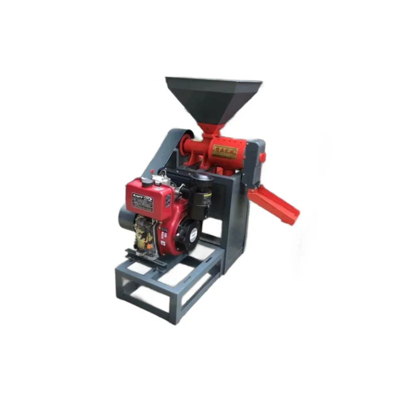 Portable diesel Drive Paddy Polisher Rice Mill Husking Machine