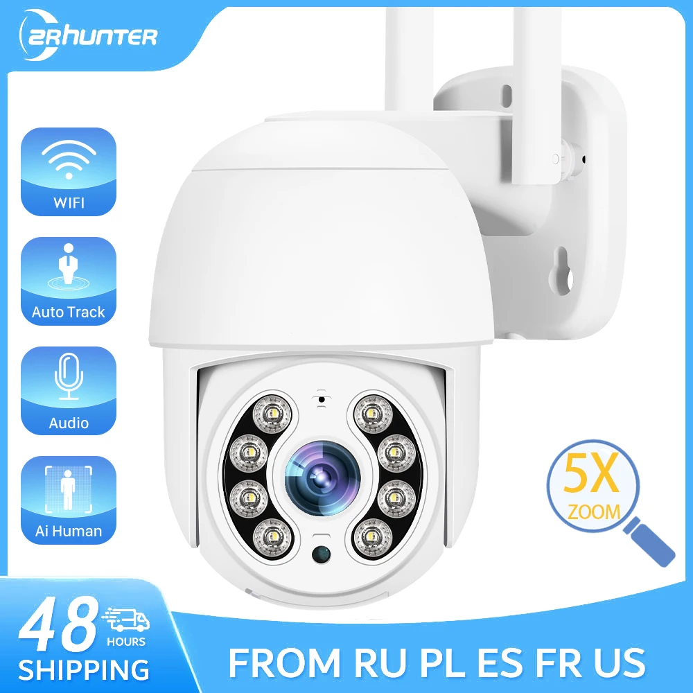 ZRHUNTER PTZ IP Camera 4MP Outdoor WIFI Security Camera 2MP 5X Digital Human Detection Night Vision Video Surveillance Cameras
ZRHUNTER PTZ IP Camera 4MP Outdoor WIFI Security Camera 2MP 5X Digital Human Detection Night Vision Video Surveillance Cameras