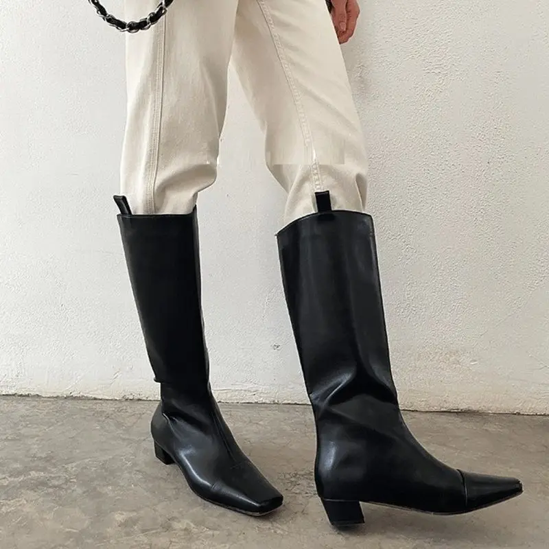 High Boots Ladies Slip On European Style Concise Street Shoes Square Toe Spring Autumn Woman Riding Equestrian Boots Size 43
High Boots Ladies Slip On European Style Concise Street Shoes Square Toe Spring Autumn Woman Riding Equestrian Boots Size 43