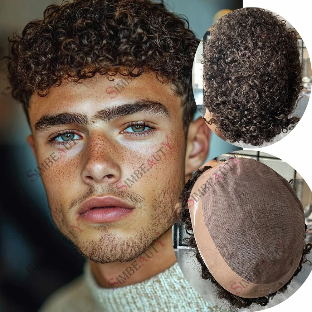 Super Durable Men's Afro Kinky Curly Toupee 100% Human Hair Fine Mono Men's Wig #4 Brown 8mm/10mm/12mm Curl Male Hair Prosthesis
Super Durable Men's Afro Kinky Curly Toupee 100% Human Hair Fine Mono Men's Wig #4 Brown 8mm/10mm/12mm Curl Male Hair Prosthesis