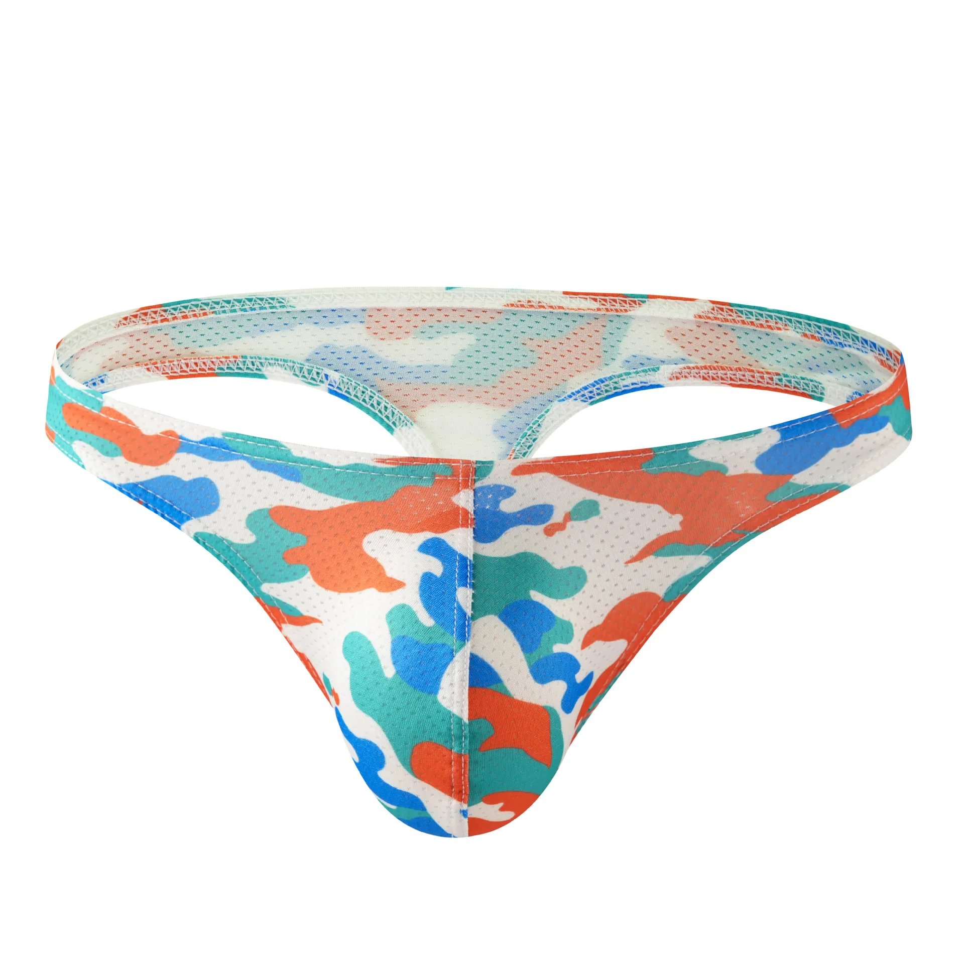 Men's Low-rise Thong, Camouflage Printed Mesh T-back Underwear
Men's Low-rise Thong, Camouflage Printed Mesh T-back Underwear