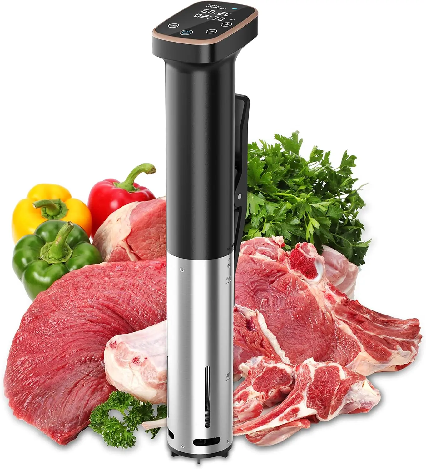Sous Vide Cooker, Sous Vide Machine 1100 W, Immersion Circulator Precisional Cooker with Touch Control, Accurate Temperature
Sous Vide Cooker, Sous Vide Machine 1100 W, Immersion Circulator Precisional Cooker with Touch Control, Accurate Temperature