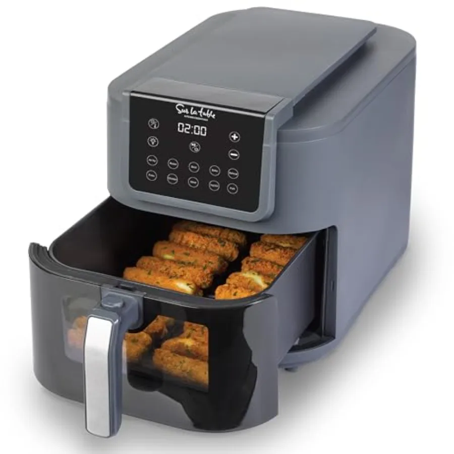 KITCHEN ESSENTIALS 5-in-1 Compact 8-Quart Basket Air Fryer with Window for Easy Viewing, Digital Touchscreen Display with 10-Pr
KITCHEN ESSENTIALS 5-in-1 Compact 8-Quart Basket Air Fryer with Window for Easy Viewing, Digital Touchscreen Display with 10-Pr