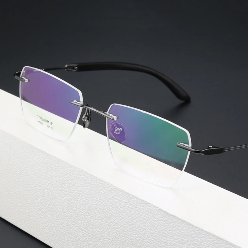 Men's Square Business Pure Titanium Sandalwood Glasses Frame Advanced Sense Frameless Big Face Myopia Rimless Glasses Frame
Men's Square Business Pure Titanium Sandalwood Glasses Frame Advanced Sense Frameless Big Face Myopia Rimless Glasses Frame