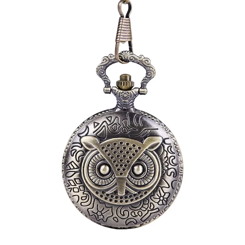 Vintage Classic Embossed Vintage Owl Case Quartz Pocket Watch with Necklace Charm Accessories
Vintage Classic Embossed Vintage Owl Case Quartz Pocket Watch with Necklace Charm Accessories