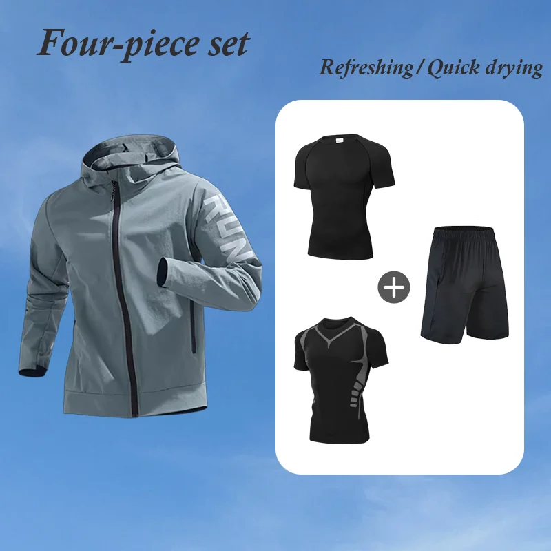 Men's Ice Fiber Sports Set Quick-Dry Running Fitness Tracksuit Full Suit Marathon Training Cycling Jogging Gym Sweatpants
Men's Ice Fiber Sports Set Quick-Dry Running Fitness Tracksuit Full Suit Marathon Training Cycling Jogging Gym Sweatpants