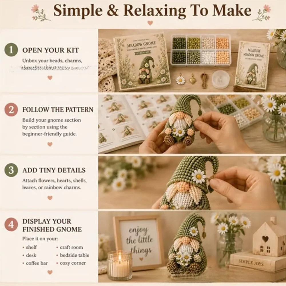Handmade Cozy Gnome 3D Beaded Kit Collection Material Package with Colorful Beads DIY Bead Craft Kit Craft Bead Weaving Kit
Handmade Cozy Gnome 3D Beaded Kit Collection Material Package with Colorful Beads DIY Bead Craft Kit Craft Bead Weaving Kit