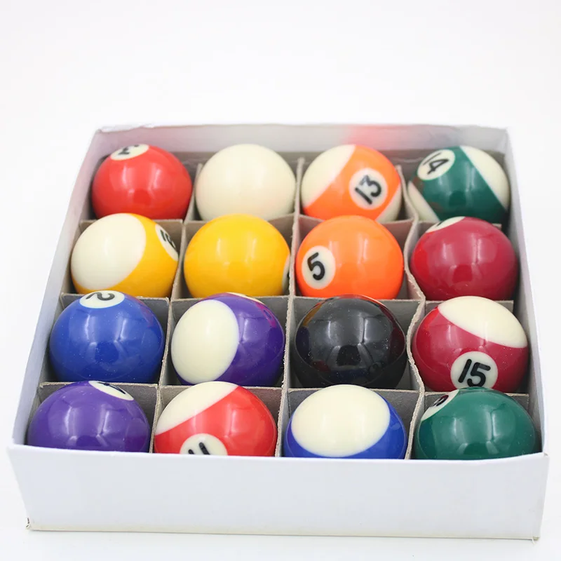 Small Size Kids Play 38mm Billiard Ball 16pcs/box for Sale
Small Size Kids Play 38mm Billiard Ball 16pcs/box for Sale