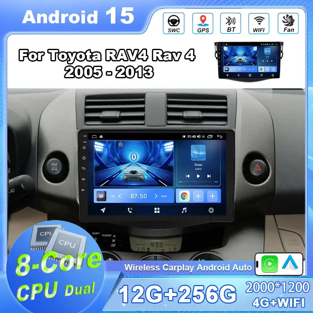 Car Android 15 Carplay For Toyota RAV4 Rav 4 2005 -2009 2010 2011 2012 2013 Auto Radio Stereo GPS Navigation Multimedia Player
Car Android 15 Carplay For Toyota RAV4 Rav 4 2005 -2009 2010 2011 2012 2013 Auto Radio Stereo GPS Navigation Multimedia Player