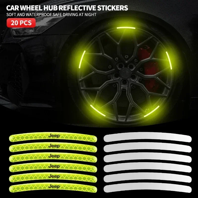 5/10/10/20Pcs Car Wheel Hub Sticker High Reflective Stripe Tape For Jeep Renegade Patriot Wrangler Cherokee Compass Trail
5/10/10/20Pcs Car Wheel Hub Sticker High Reflective Stripe Tape For Jeep Renegade Patriot Wrangler Cherokee Compass Trail