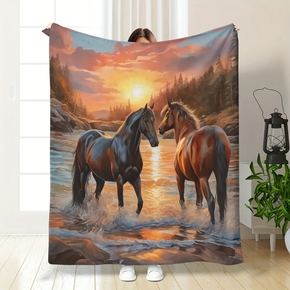 Elegant Horses at Sunset Throw Soft Cozy Stylish Decor for Home Comfort Perfect Gift for Nature Lovers
Elegant Horses at Sunset Throw Soft Cozy Stylish Decor for Home Comfort Perfect Gift for Nature Lovers