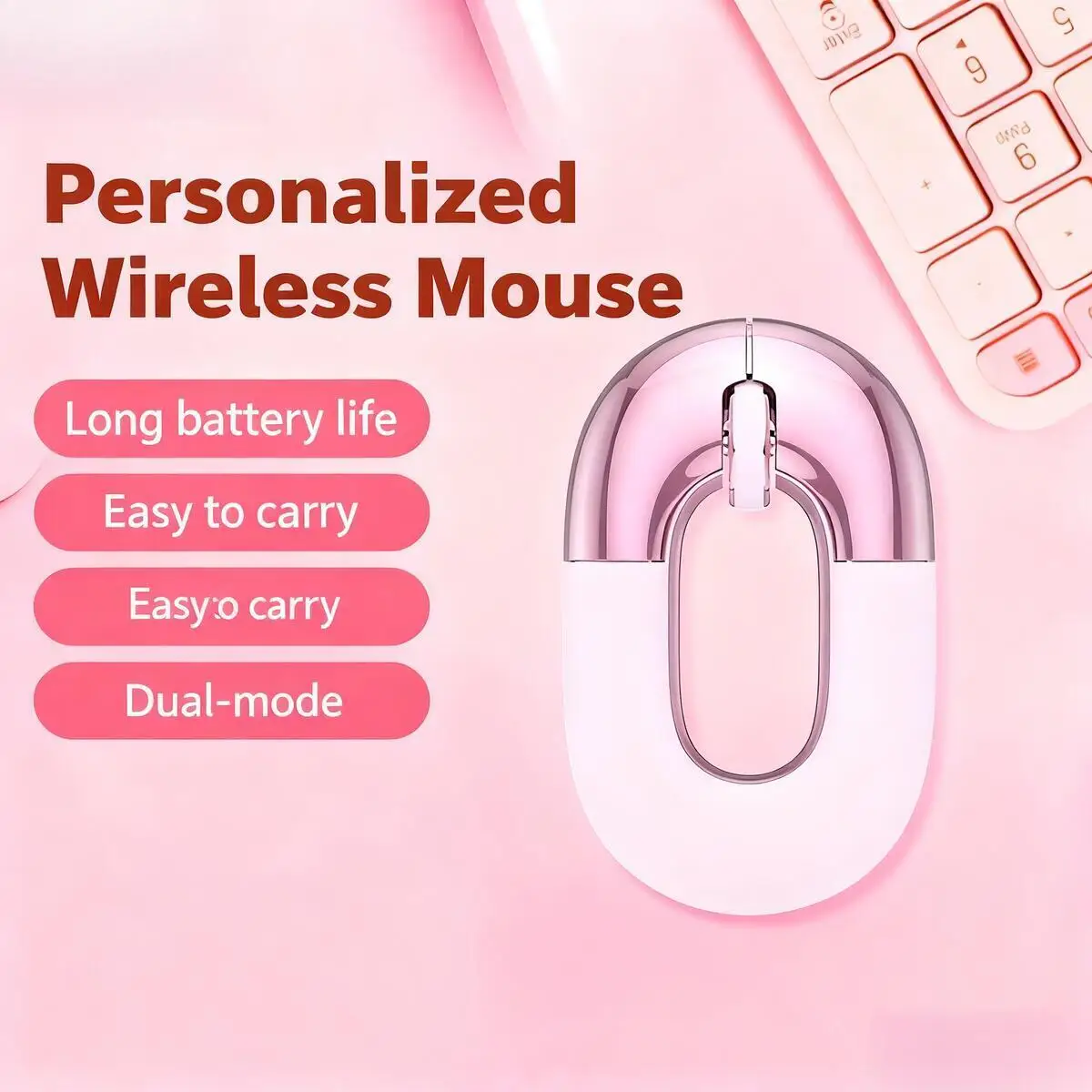 Doughnut Style Bluetooth Wireless Dual-mode Mouse Portable Lightweight Rechargeable Long Endurance Rounded Mause For Girl Gifts
Doughnut Style Bluetooth Wireless Dual-mode Mouse Portable Lightweight Rechargeable Long Endurance Rounded Mause For Girl Gifts