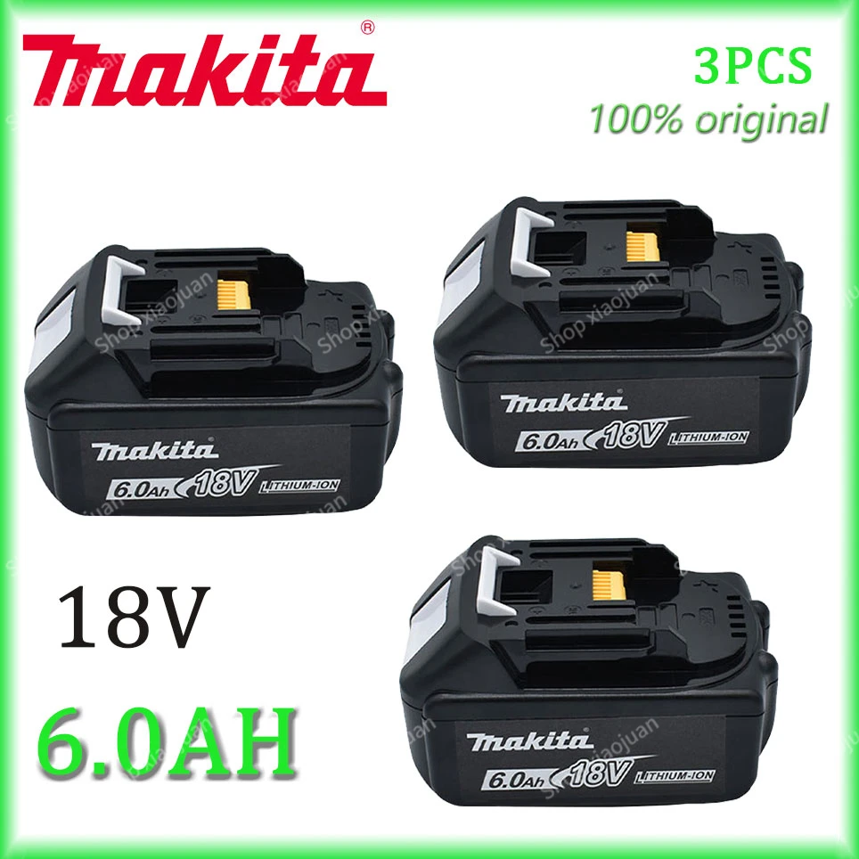 Makita-100% Original Rechargeable Power Tool Battery, Replaceable LED Lithium-ion, 6.0 Ah 18V LXT BL1860B BL1860BL1850
Makita-100% Original Rechargeable Power Tool Battery, Replaceable LED Lithium-ion, 6.0 Ah 18V LXT BL1860B BL1860BL1850