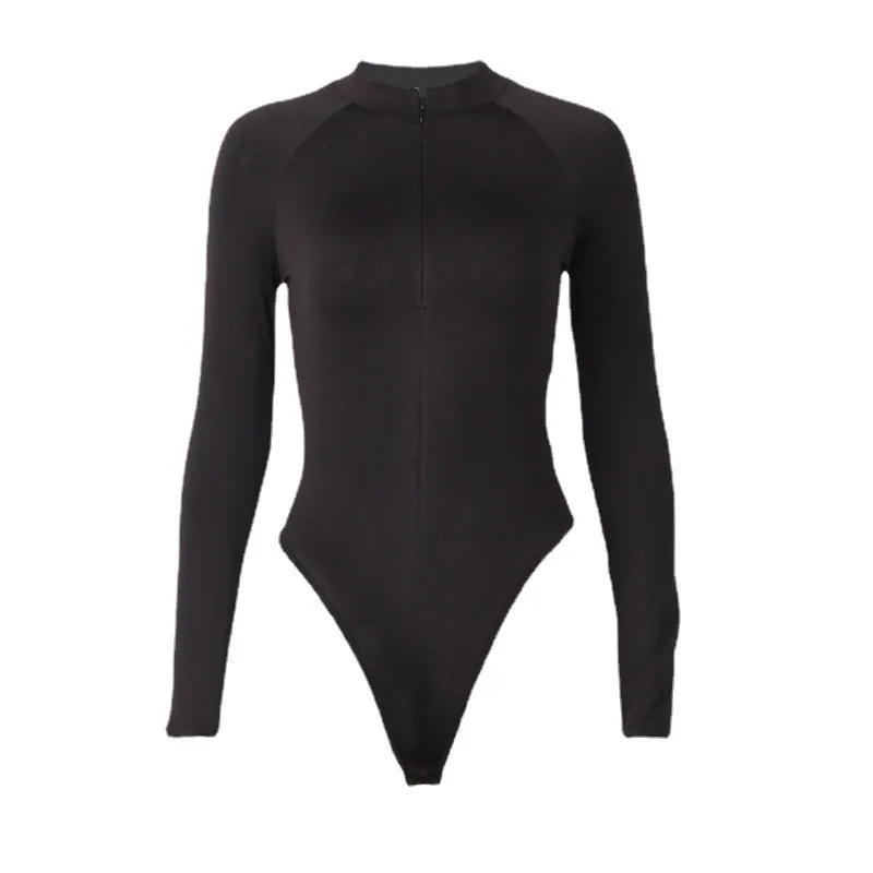 Spring and Autumn New Arrival European & American Cross-Border Long Sleeve Zip-Up Round-Neck Slim-Fit Trendy Pure Color Bodysuit
Spring and Autumn New Arrival European & American Cross-Border Long Sleeve Zip-Up Round-Neck Slim-Fit Trendy Pure Color Bodysuit