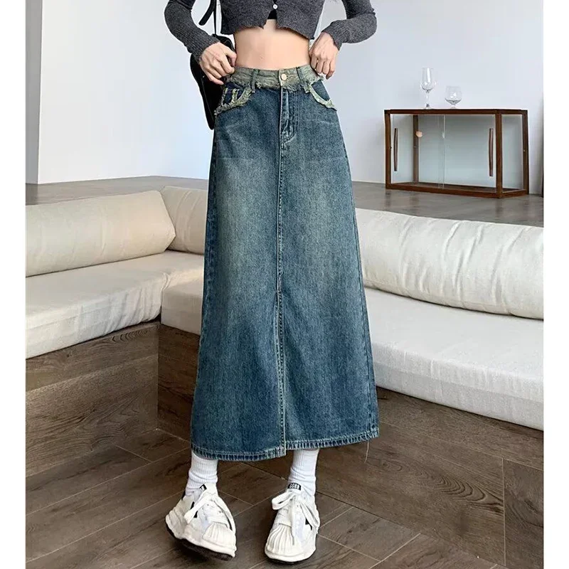 Summer Girls Mid-Long Slit High Waisted Jeans Skirt Women Chic Thin Jeans Dress Lady New Fashion Casual Denim Skirt
Summer Girls Mid-Long Slit High Waisted Jeans Skirt Women Chic Thin Jeans Dress Lady New Fashion Casual Denim Skirt