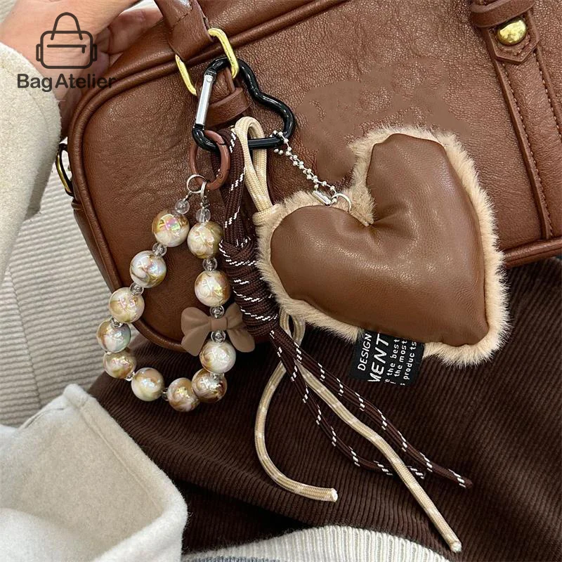 Cute Maillard Style Y2k Cute Leather Heart Shaped Bag Charm Braided Rope Beaded Phone Buckle Pendant Teenage Rucksack Charm Gift
Cute Maillard Style Y2k Cute Leather Heart Shaped Bag Charm Braided Rope Beaded Phone Buckle Pendant Teenage Rucksack Charm Gift