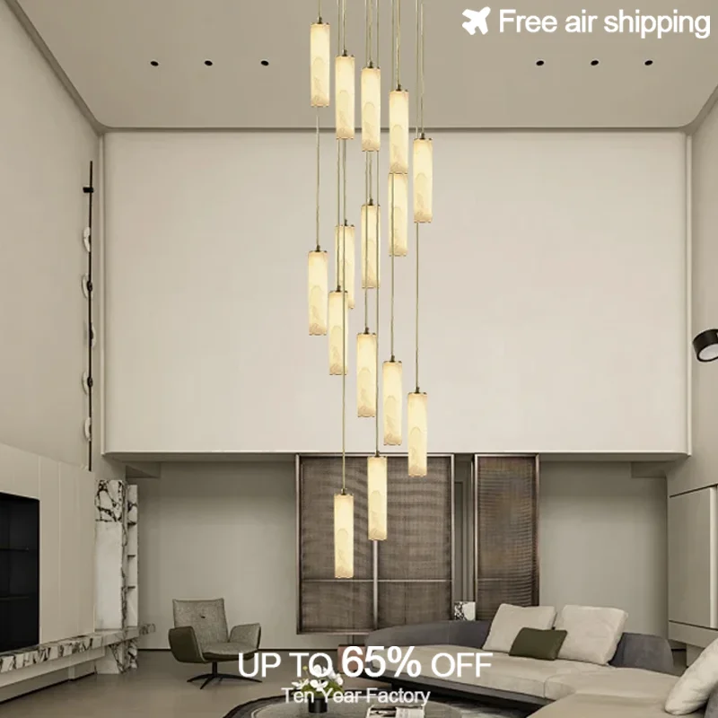 Luxury modern gold cylindrical pendant light featuring natural marble for staircase indoor ceiling decorative LED lighting
Luxury modern gold cylindrical pendant light featuring natural marble for staircase indoor ceiling decorative LED lighting