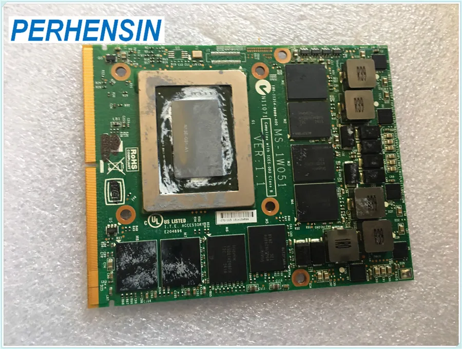 For MSI GT60 GT70 1762 laptop MS-1W051 N13E-GS1-A1 GTX675M 2G GDDR5 MXM III Graphic video Card 100% Test OK Free Shipping
For MSI GT60 GT70 1762 laptop MS-1W051 N13E-GS1-A1 GTX675M 2G GDDR5 MXM III Graphic video Card 100% Test OK Free Shipping