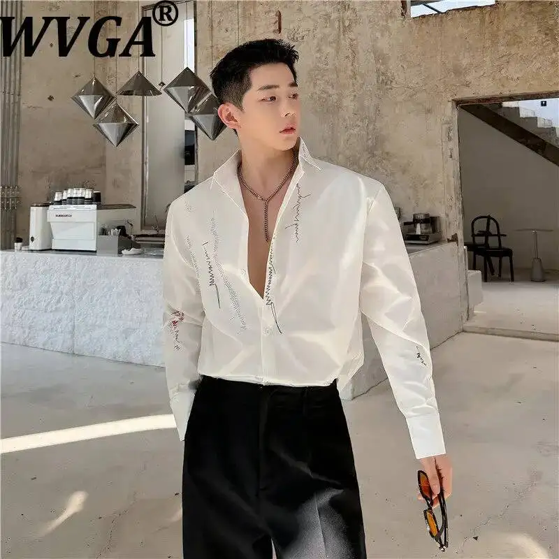 WVGA Spring Autumn New Men's Printed Line Design Trendy Long Sleeved Shirt Stylish Niche Casual Turn-Down Collar Tops Ins W24631
WVGA Spring Autumn New Men's Printed Line Design Trendy Long Sleeved Shirt Stylish Niche Casual Turn-Down Collar Tops Ins W24631