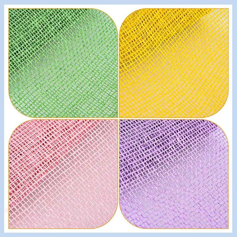 4 Rolls 10 Inch X 5 Yard Easter Mesh Ribbons Poly Burlap Mesh Ribbon DIY Crafts Decor
4 Rolls 10 Inch X 5 Yard Easter Mesh Ribbons Poly Burlap Mesh Ribbon DIY Crafts Decor