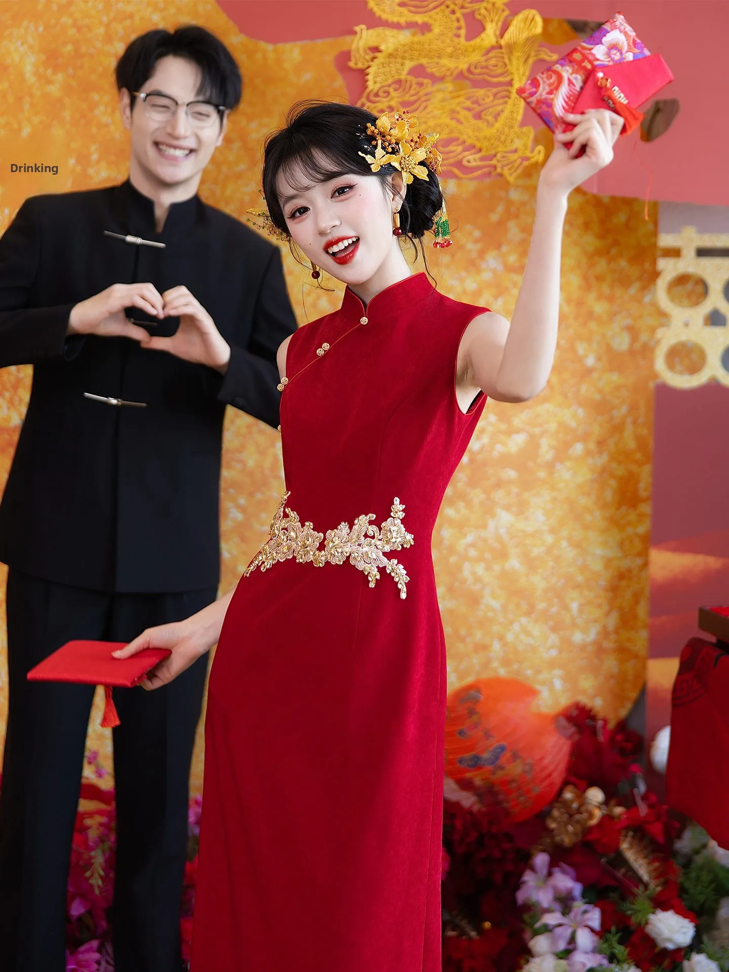 New Chinese Style Wedding Dress Red National Style Morning Robe Women's Marriage Engagement Slimming Skirt
New Chinese Style Wedding Dress Red National Style Morning Robe Women's Marriage Engagement Slimming Skirt