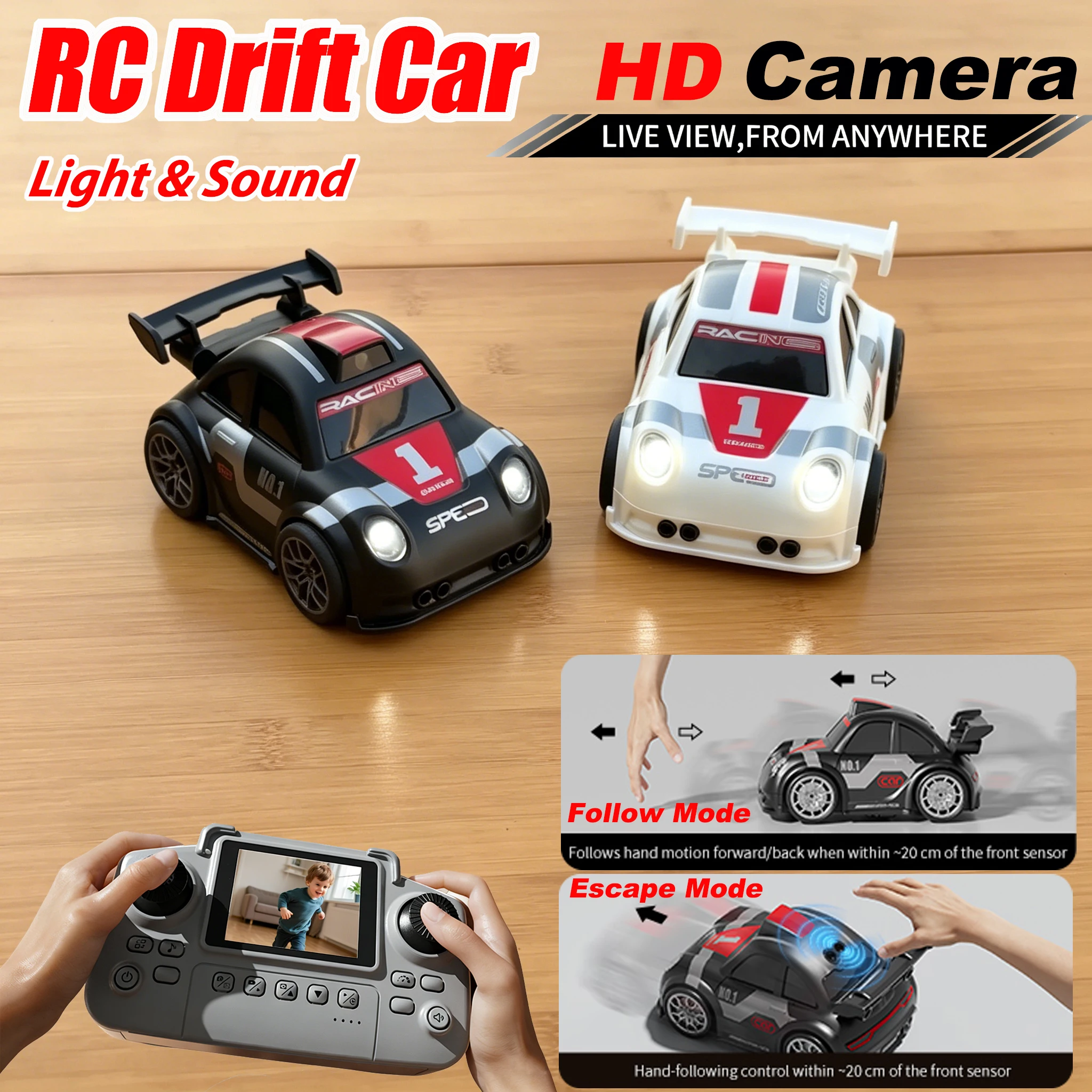 2026 New 6L RC Camera Car Follow / Escape Dual Mode Lights & Sound Screen Control Drift Car Smart Induction Children's Toys Gift
2026 New 6L RC Camera Car Follow / Escape Dual Mode Lights & Sound Screen Control Drift Car Smart Induction Children's Toys Gift