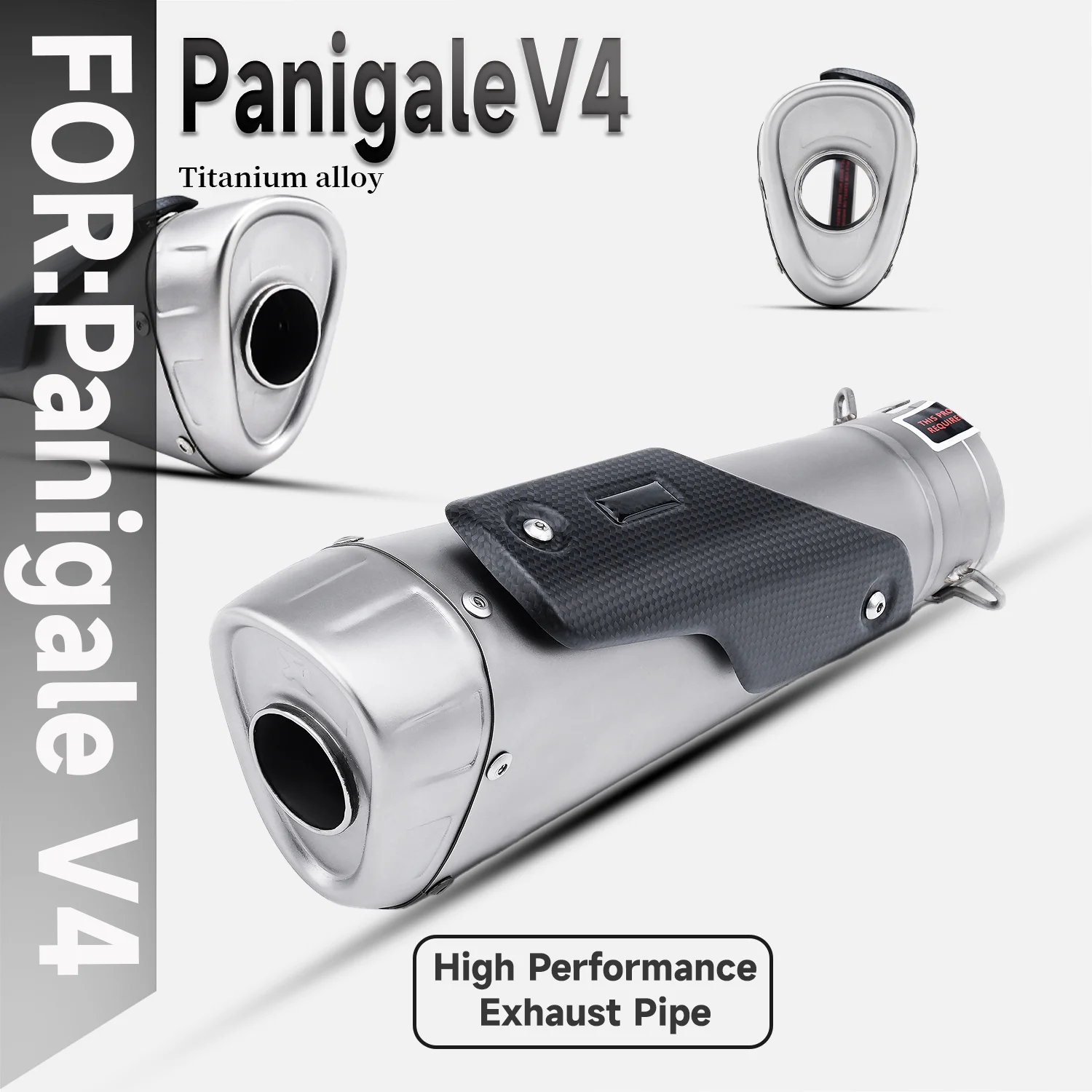 For Ducati Panigale V4/S Ti Alloy Muffler 60mm Exhaust System with Carbon Fiber Insulation Board for Panigale V4 2018-2024
For Ducati Panigale V4/S Ti Alloy Muffler 60mm Exhaust System with Carbon Fiber Insulation Board for Panigale V4 2018-2024
