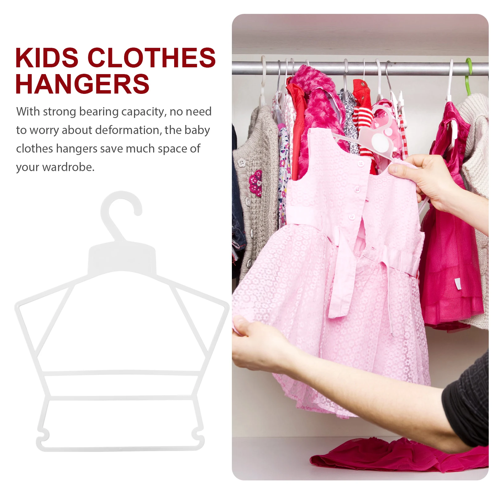 10pcs White Baby Clothes Hangers Plastic Kids Hangers Smooth NonSlip Closet Storage Nursery Garment Rack
10pcs White Baby Clothes Hangers Plastic Kids Hangers Smooth NonSlip Closet Storage Nursery Garment Rack