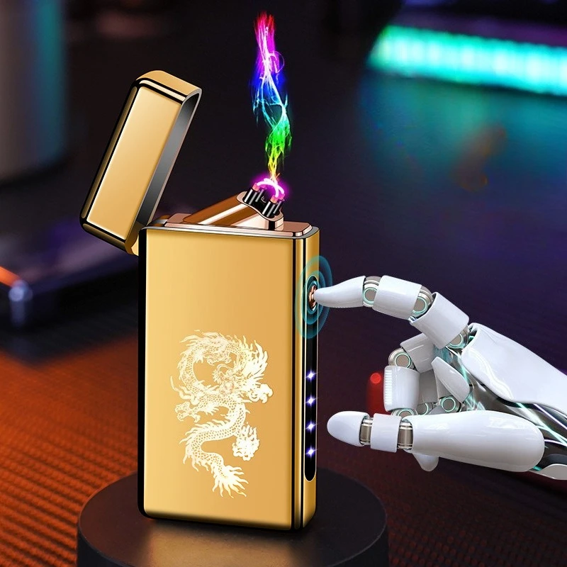 New Dual Arc Charging USB Electric Lighter Windproof Electronic Pulse Cigarette Lighter Men's Gift Smoking Accessories
New Dual Arc Charging USB Electric Lighter Windproof Electronic Pulse Cigarette Lighter Men's Gift Smoking Accessories