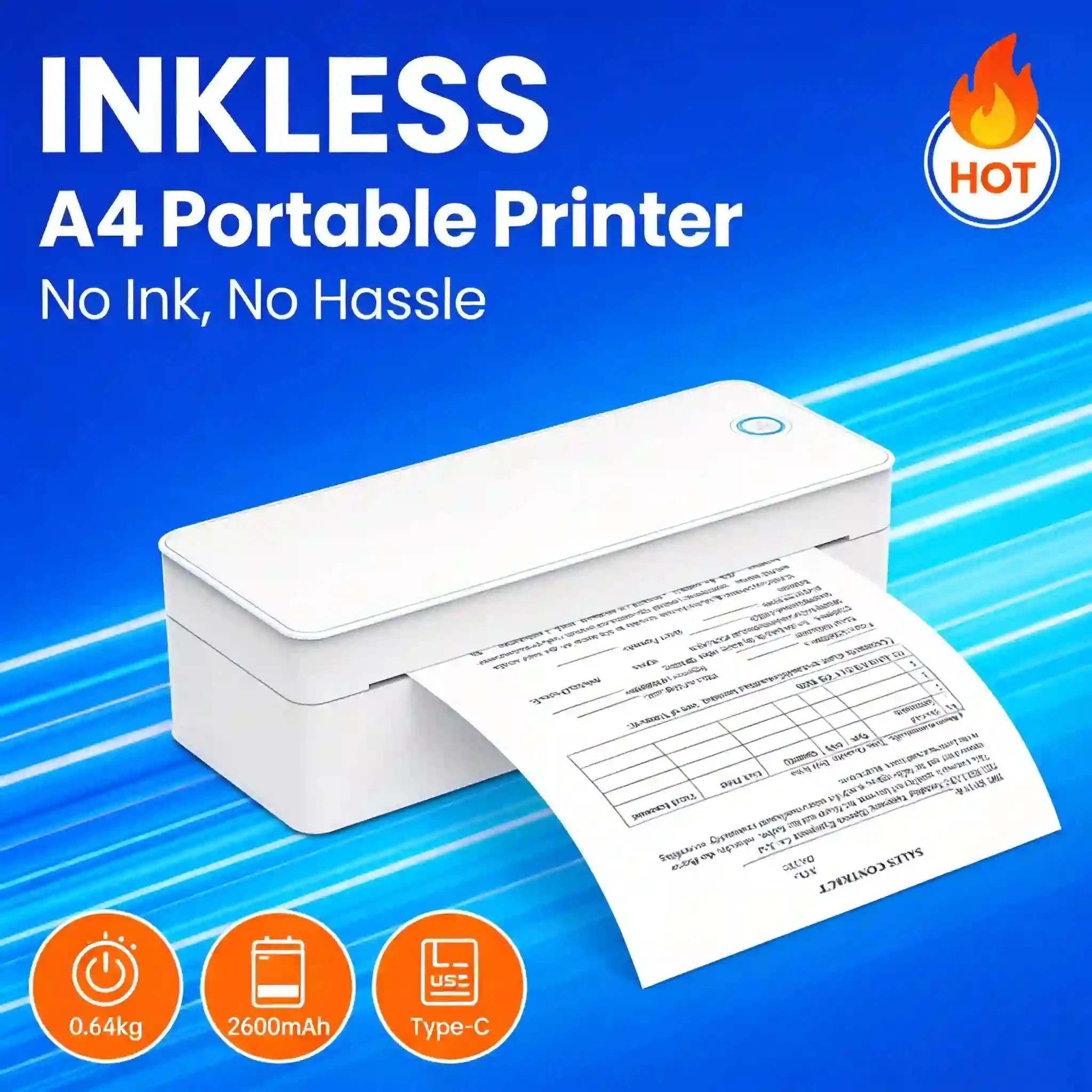 Portable A4 Thermal Printer 203DPI, for Exam Papers Mobile Office Tattoo Templates, Come with Paper Tray
Portable A4 Thermal Printer 203DPI, for Exam Papers Mobile Office Tattoo Templates, Come with Paper Tray