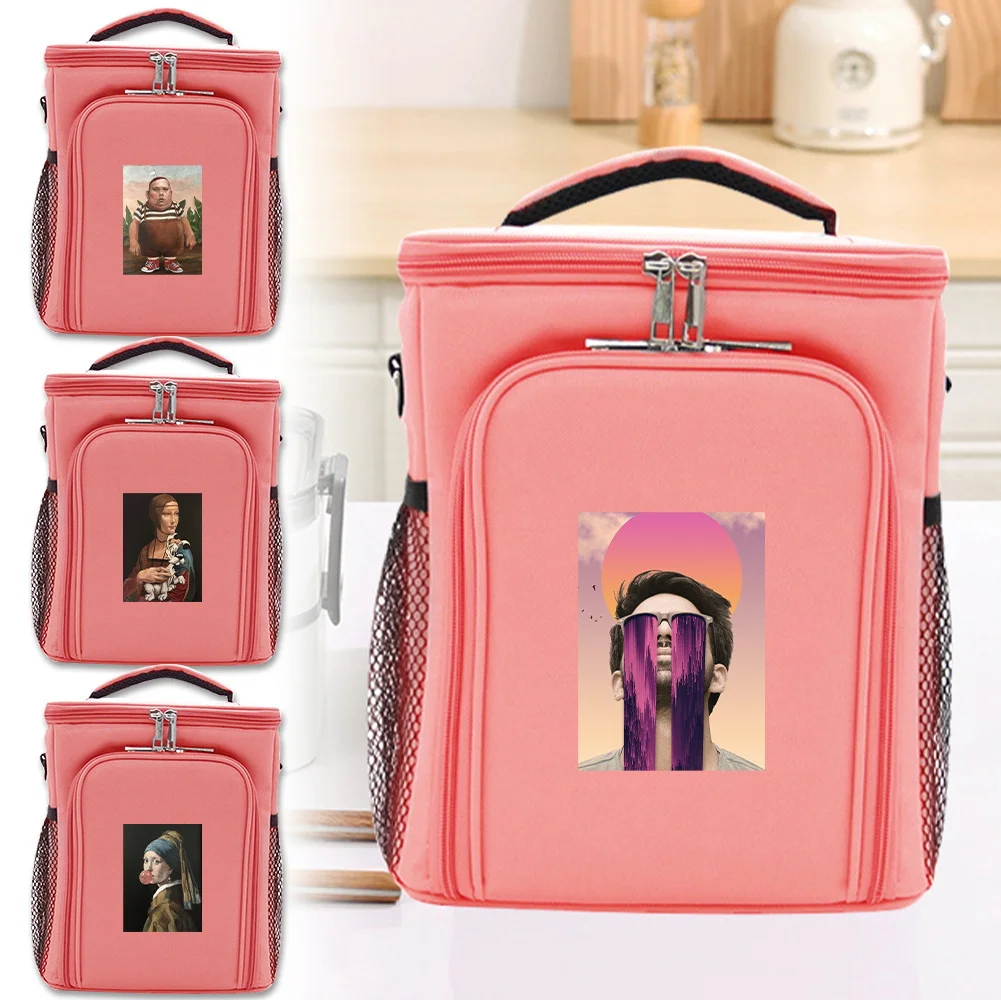 Термосумки для еды и напитков с забавными принтами, розовые, из серии с забавными принтами, изолированные термосумки-холодильники для хранения продуктов
Термосумки для еды и напитков с забавными принтами, розовые, из серии с забавными принтами, изолированные термосумки-холодильники для хранения продуктов