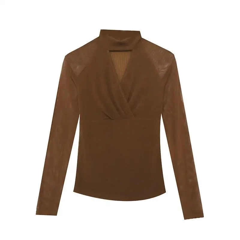 Spring and Autumn New Slim Fit and Fashionable Hollow Mesh Splicing Versatile Long-sleeved T-shirt Shirt
Spring and Autumn New Slim Fit and Fashionable Hollow Mesh Splicing Versatile Long-sleeved T-shirt Shirt