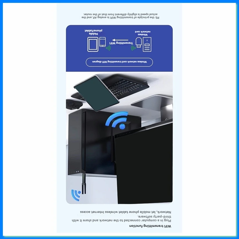 USB 3.0 WiFi Adapter 1300Mbps Network Card Dual Band 2.4G/5GHz Wireless Receiver Transmitter for Desktop Laptop PC-PZZW
USB 3.0 WiFi Adapter 1300Mbps Network Card Dual Band 2.4G/5GHz Wireless Receiver Transmitter for Desktop Laptop PC-PZZW