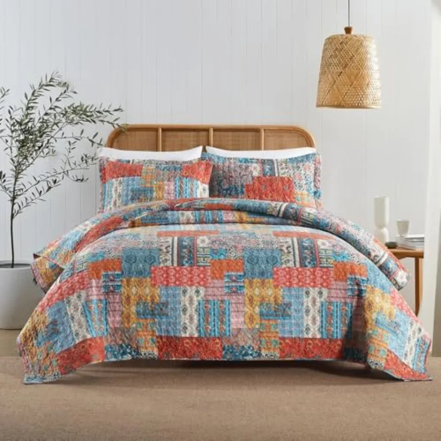 Cotton Bedspread Quilt Sets Reversible Coverlet Sets Comforters Vintage Bohemian Patchwork BedspreadOrange
Cotton Bedspread Quilt Sets Reversible Coverlet Sets Comforters Vintage Bohemian Patchwork BedspreadOrange