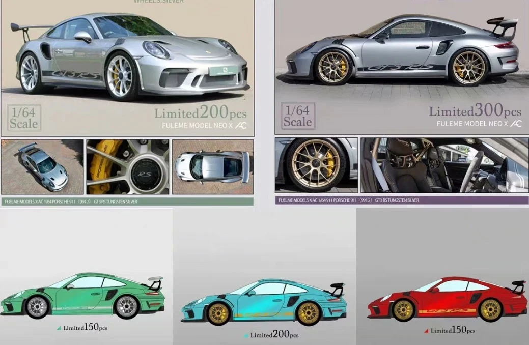 Fuelme 1:64 GT3 RS 911.2 серия, новое ограниченное издание, модели автомобилей из смолы, имитация украшения детских подарков
Fuelme 1:64 GT3 RS 911.2 серия, новое ограниченное издание, модели автомобилей из смолы, имитация украшения детских подарков