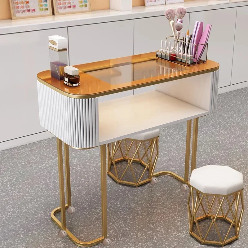 Japanese Multifunction Nail Tables Golden Reception Desks Storage Dressing Biurko Z Pochlaniaczem Pyłu Nails Salon Furniture
Japanese Multifunction Nail Tables Golden Reception Desks Storage Dressing Biurko Z Pochlaniaczem Pyłu Nails Salon Furniture